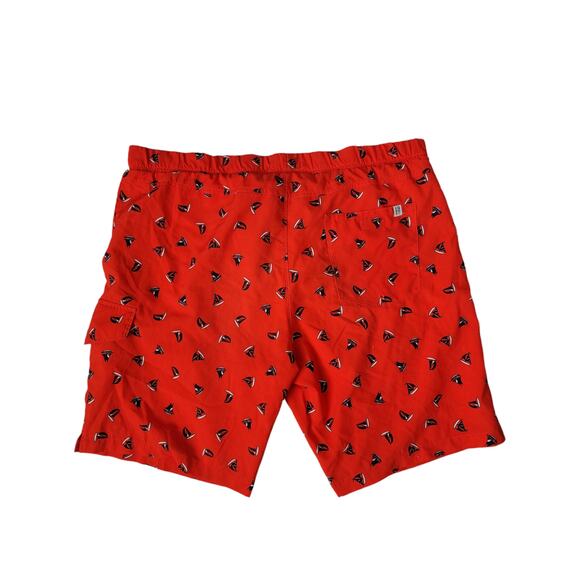 Sovereign Code men's red blue party sailboat print swim trunks swimsuit large - Picture 2 of 4